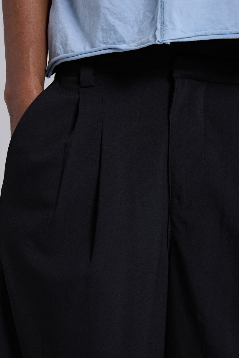 Shop Black Goliath Tailored Baggy Shorts | Jaded London | Clothing