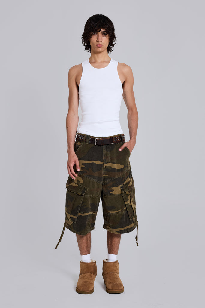 Shop Cadet Camo Baggy Shorts | Jaded London | Clothing