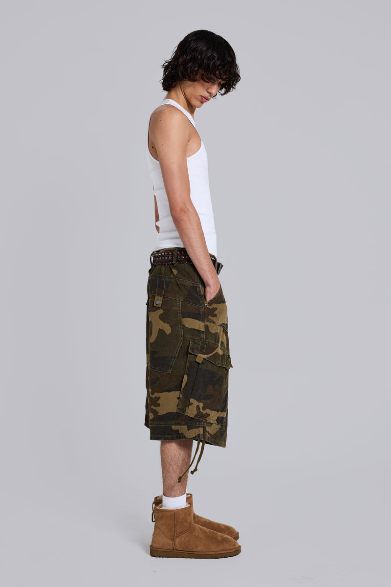 Shop Cadet Camo Baggy Shorts | Jaded London | Clothing