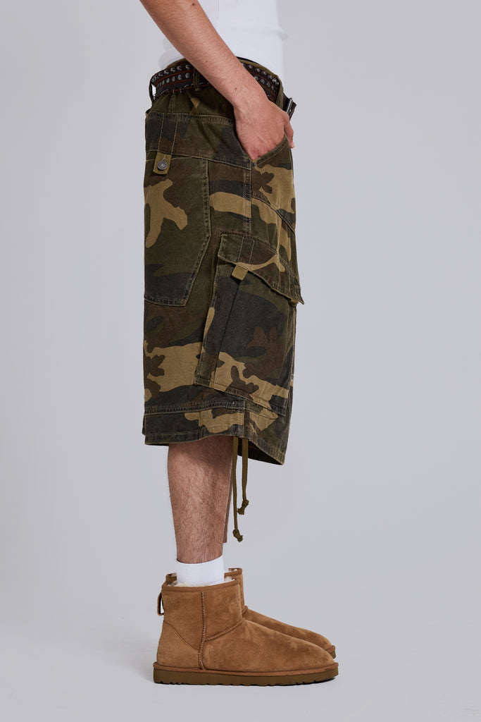 Shop Cadet Camo Baggy Shorts | Jaded London | Clothing