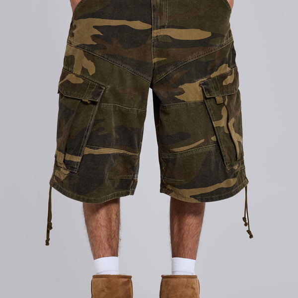 Shop Cadet Camo Baggy Shorts | Jaded London | Clothing