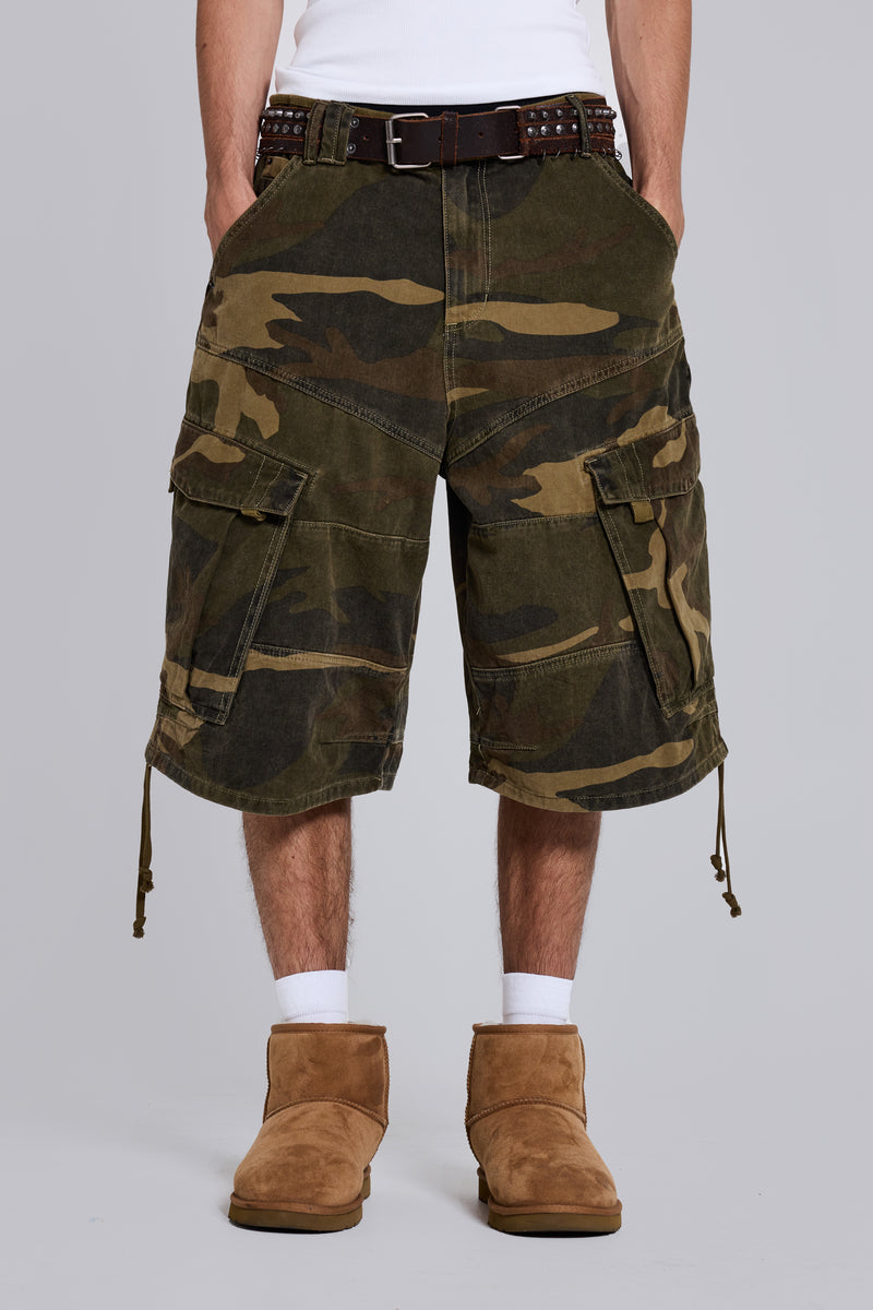 Shop Cadet Camo Baggy Shorts | Jaded London | Clothing