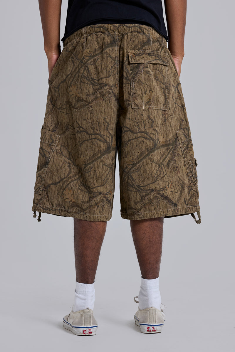 Shop Forest Camo Parachute Shorts | Jaded London | Clothing