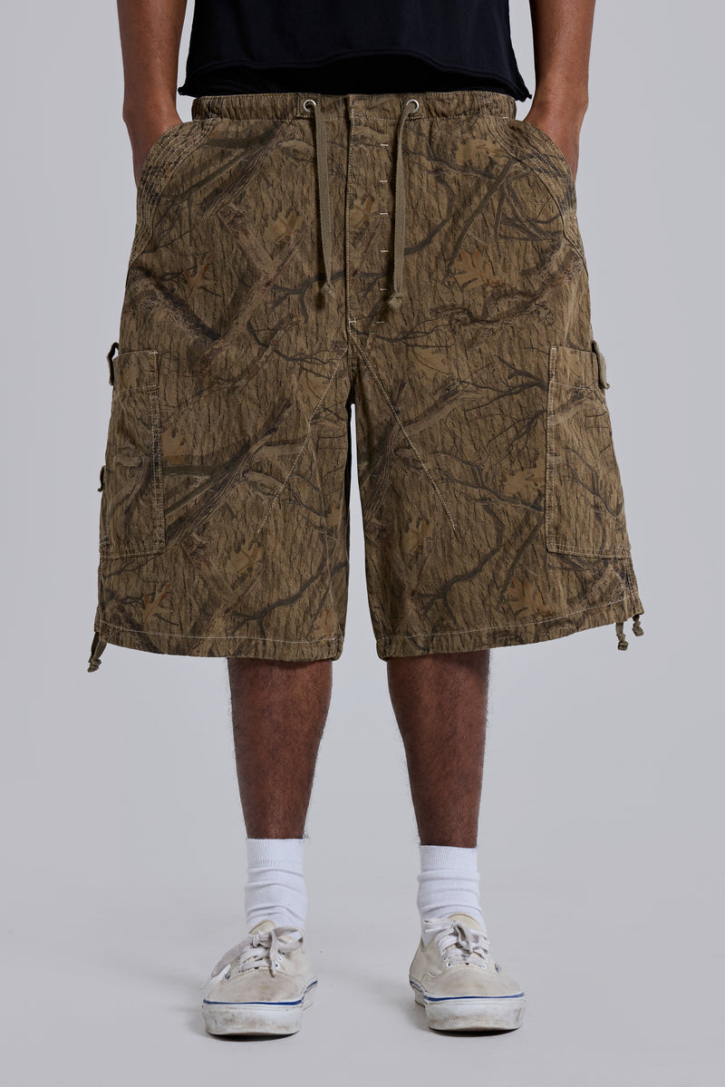 Shop Forest Camo Parachute Shorts | Jaded London | Clothing