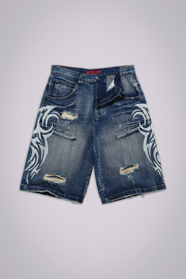 Light Wash Blade Colossus Jorts