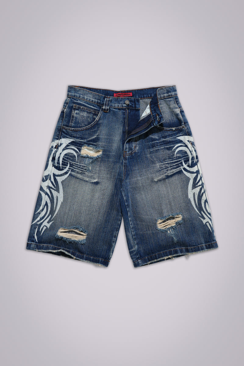 Light Wash Blade Colossus Jorts