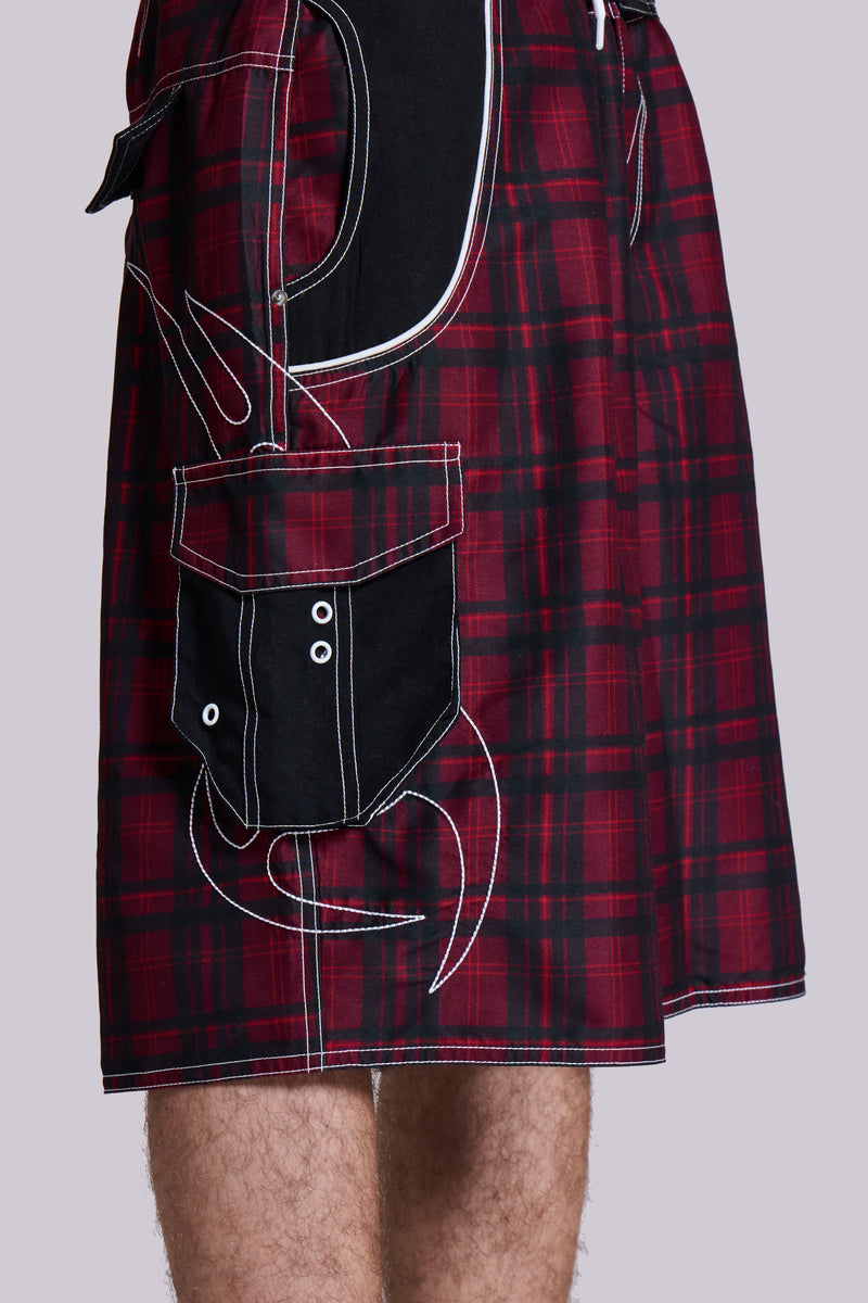 Tribal Check Board Shorts