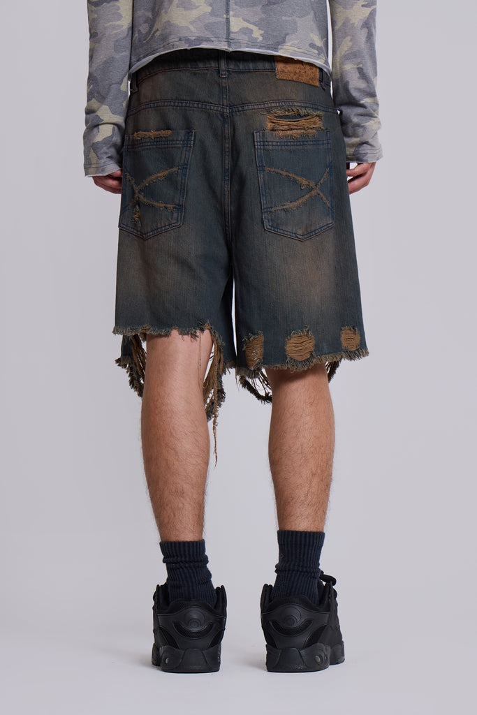 Dark Vintage Wash Glasto Shorts