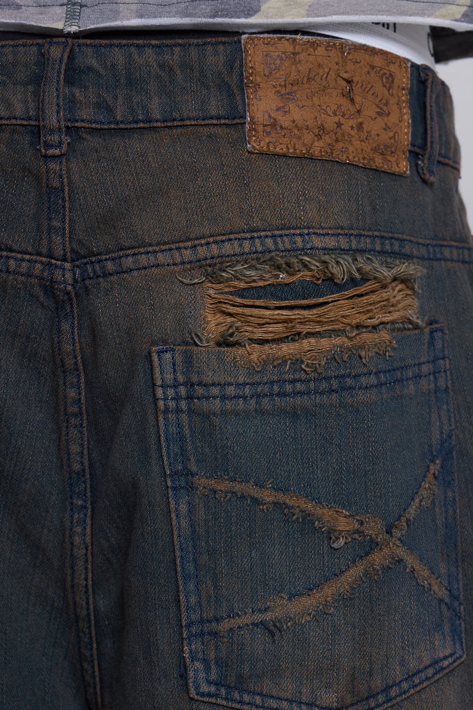 Dark Vintage Wash Glasto Shorts