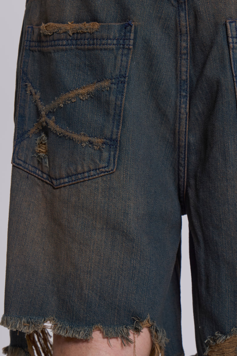 Dark Vintage Wash Glasto Shorts
