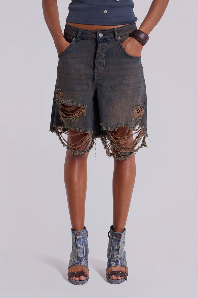 Dark Vintage Wash Glasto Shorts
