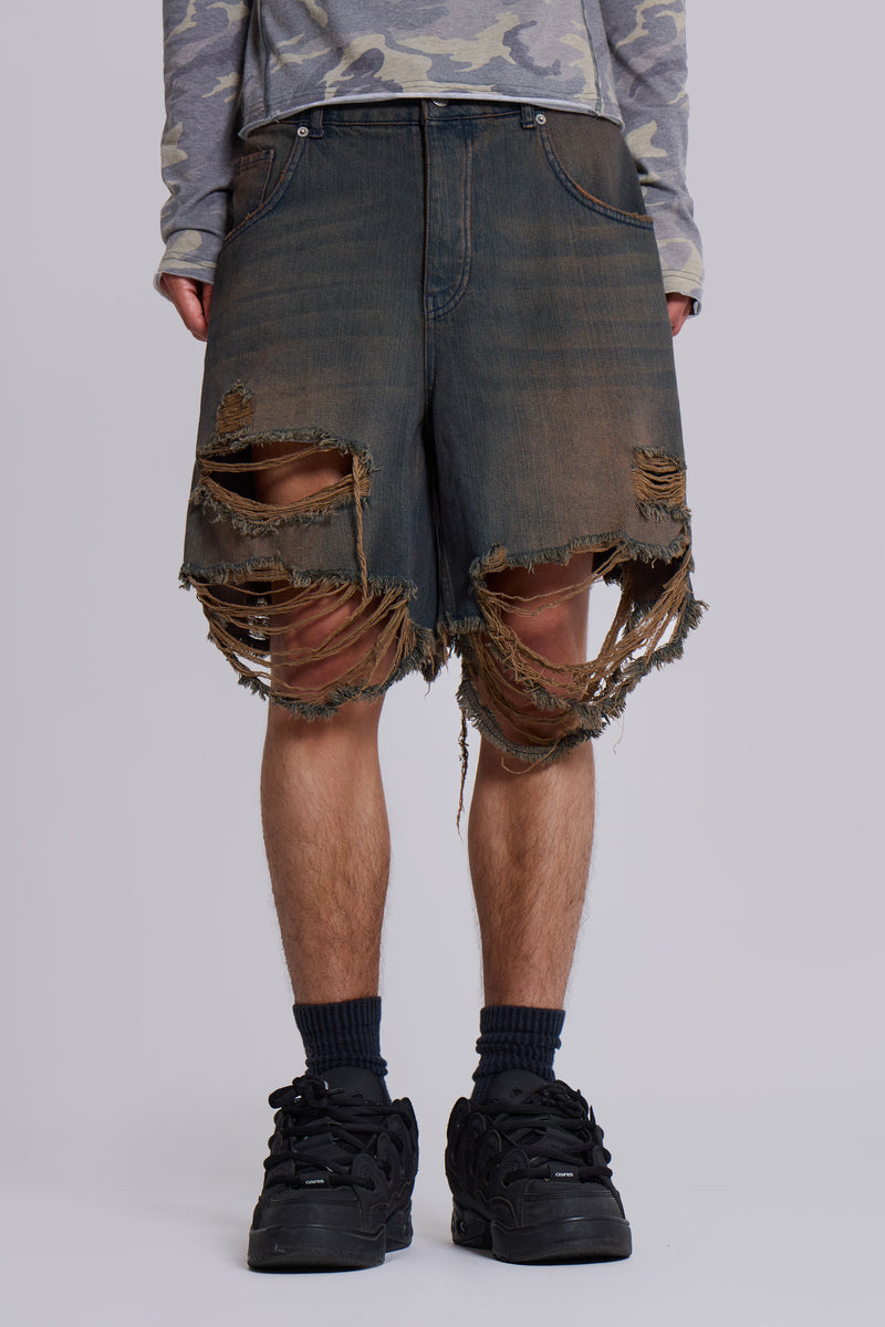 Dark Vintage Wash Glasto Shorts