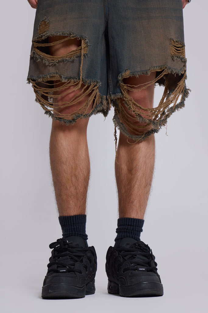 Dark Vintage Wash Glasto Shorts