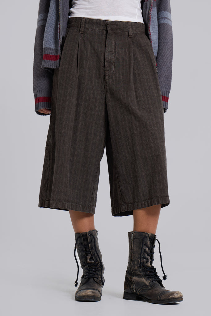 Brown Check Jumbo Jorts