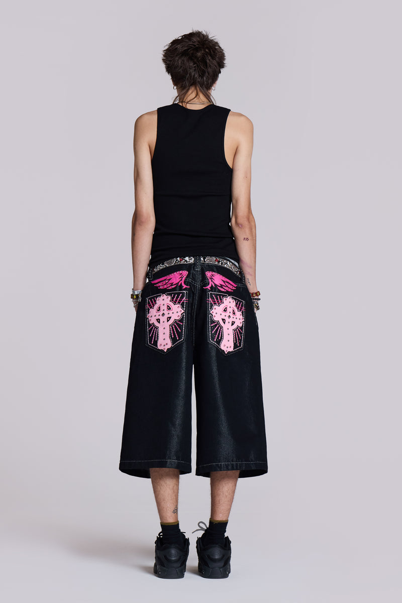 Pink Sapphire Cross Colossus Jorts