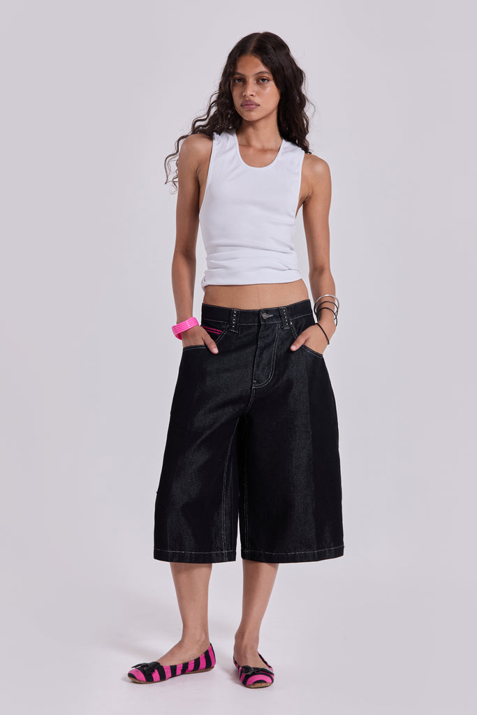 Pink Sapphire Cross Colossus Jorts