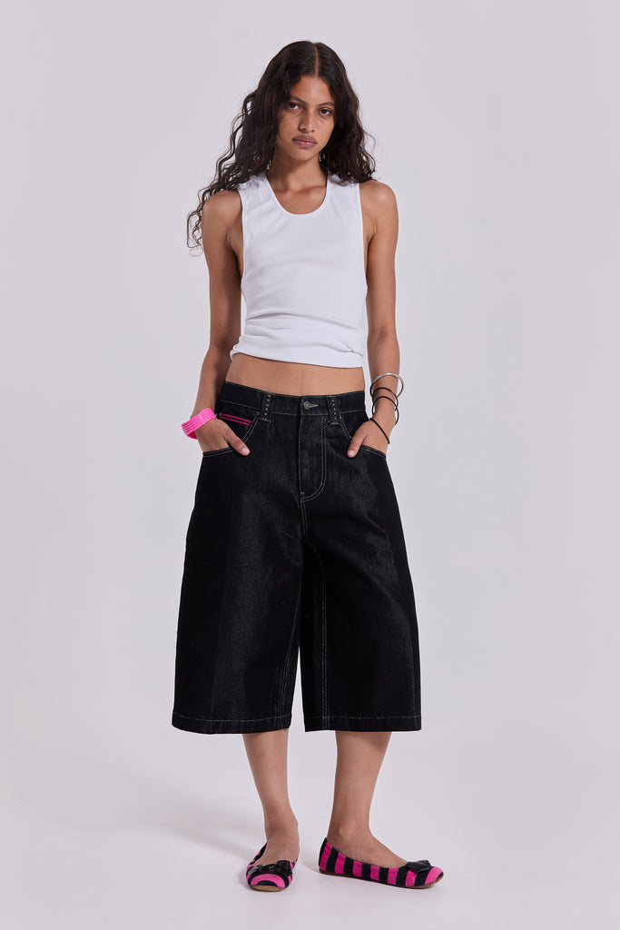 Pink Sapphire Cross Colossus Jorts