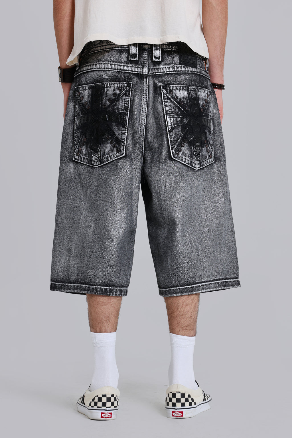 jaded london ジャケット 短丈 y2k Rock Revival Silver Dust Shorts | Jaded London | Clothing