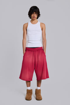 Red Sport Stripe Monster Jogger Shorts – view 1