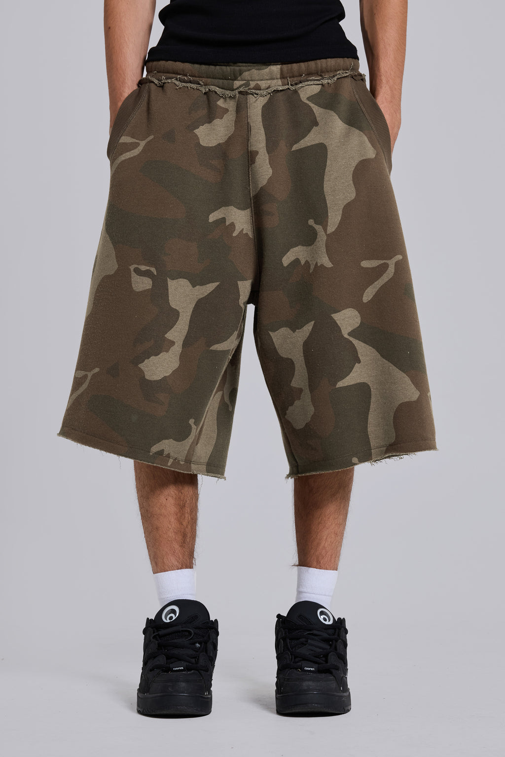 Camo Monster Jogger Shorts | Jaded London | Clothing