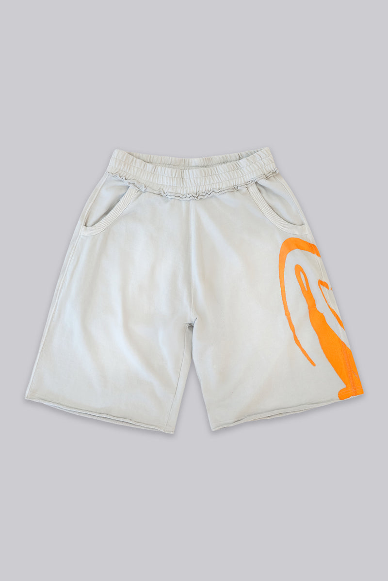 Grey Airbrush Diving Monster Jogger Shorts