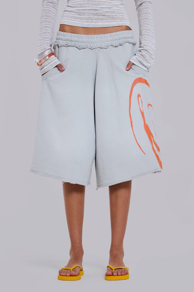 Grey Airbrush Divine Monster Jogger Shorts | Jaded London | Clothing