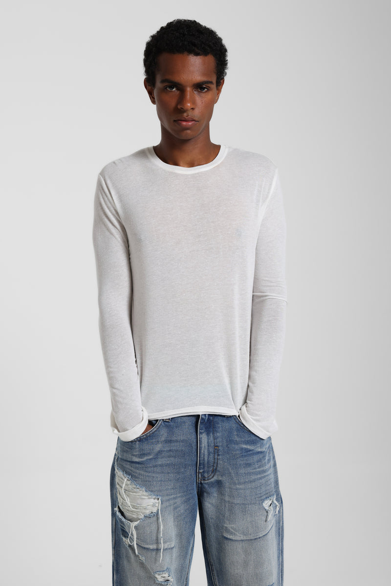 White Mist Long Sleeve Top