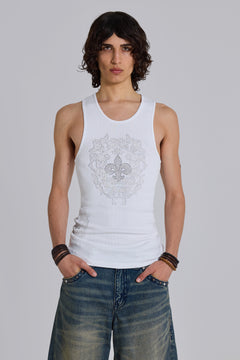 Rock Revival Rhinestone Fleur de Lis Vest Top – view 1