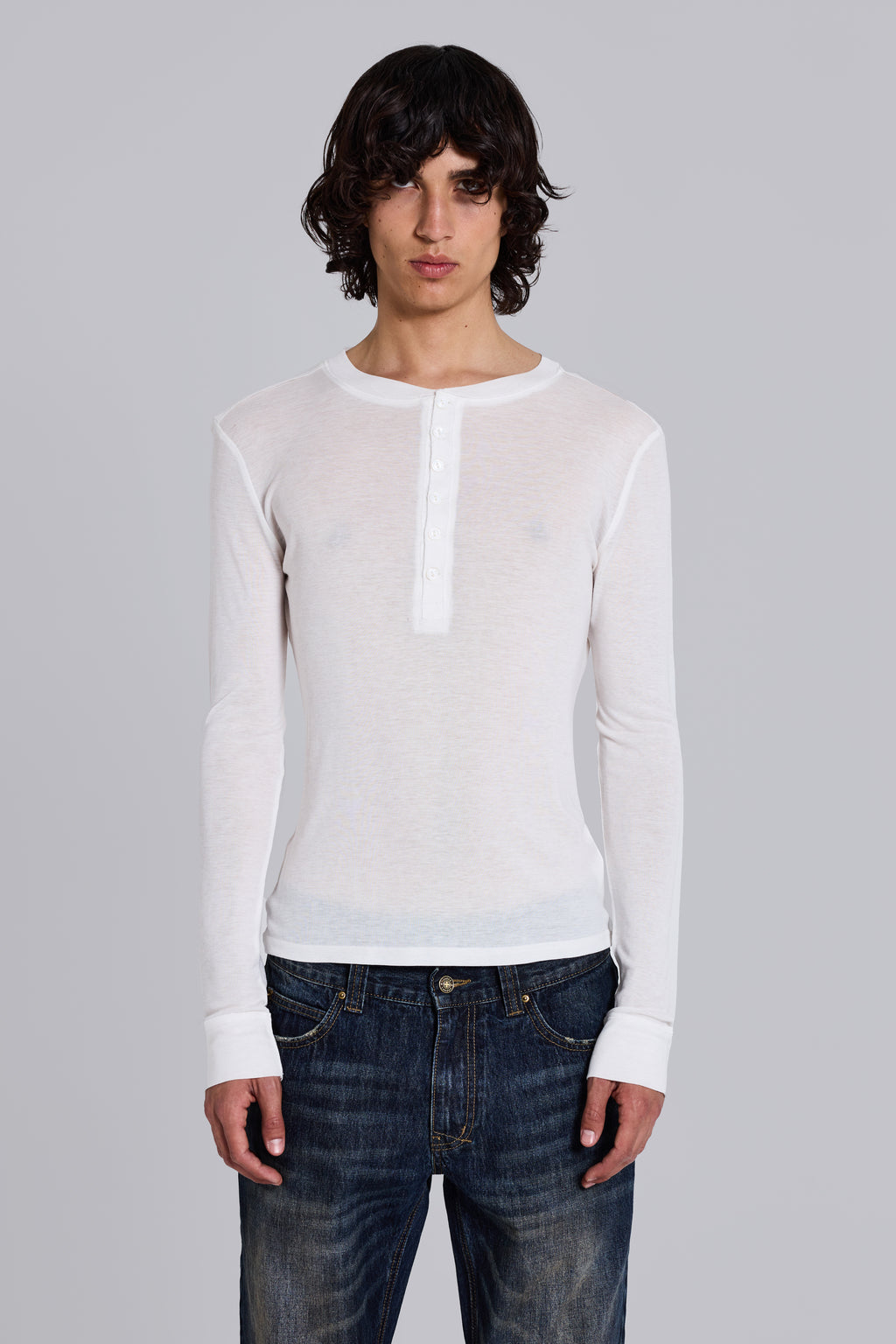 White Haze Long Sleeve Top | Jaded London | Clothing