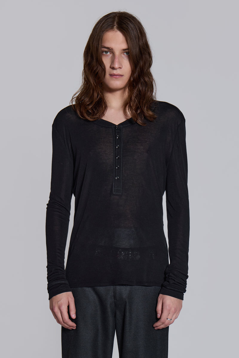 Black Haze Henley Top