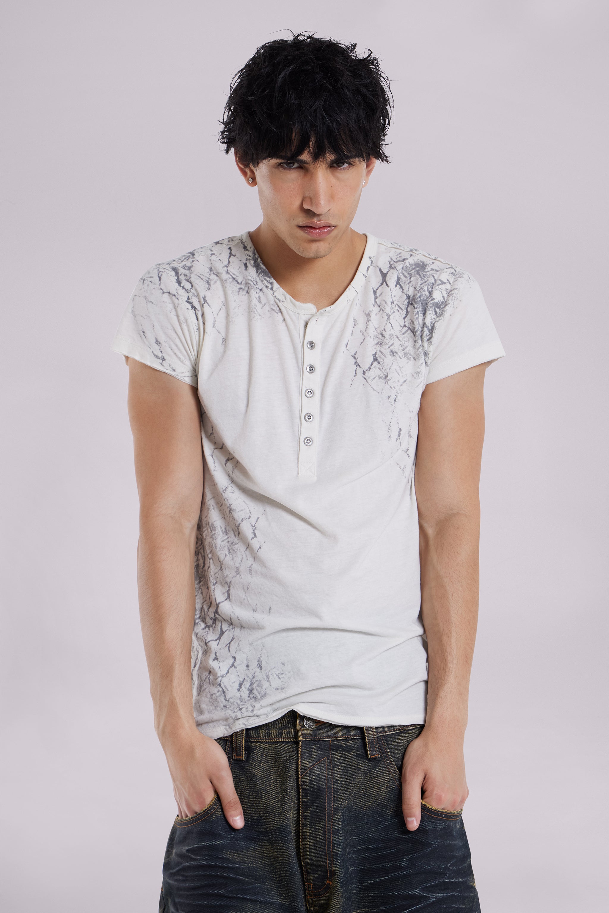 Spirit Button T-Shirt | Jaded London | Clothing