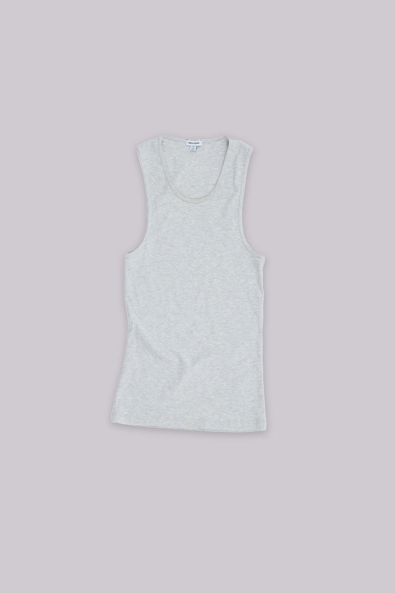 Grey Rib Longline Vest