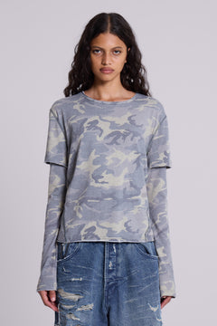 Guerilla Double Layer Long Sleeve T-Shirt - XXS / Camo
