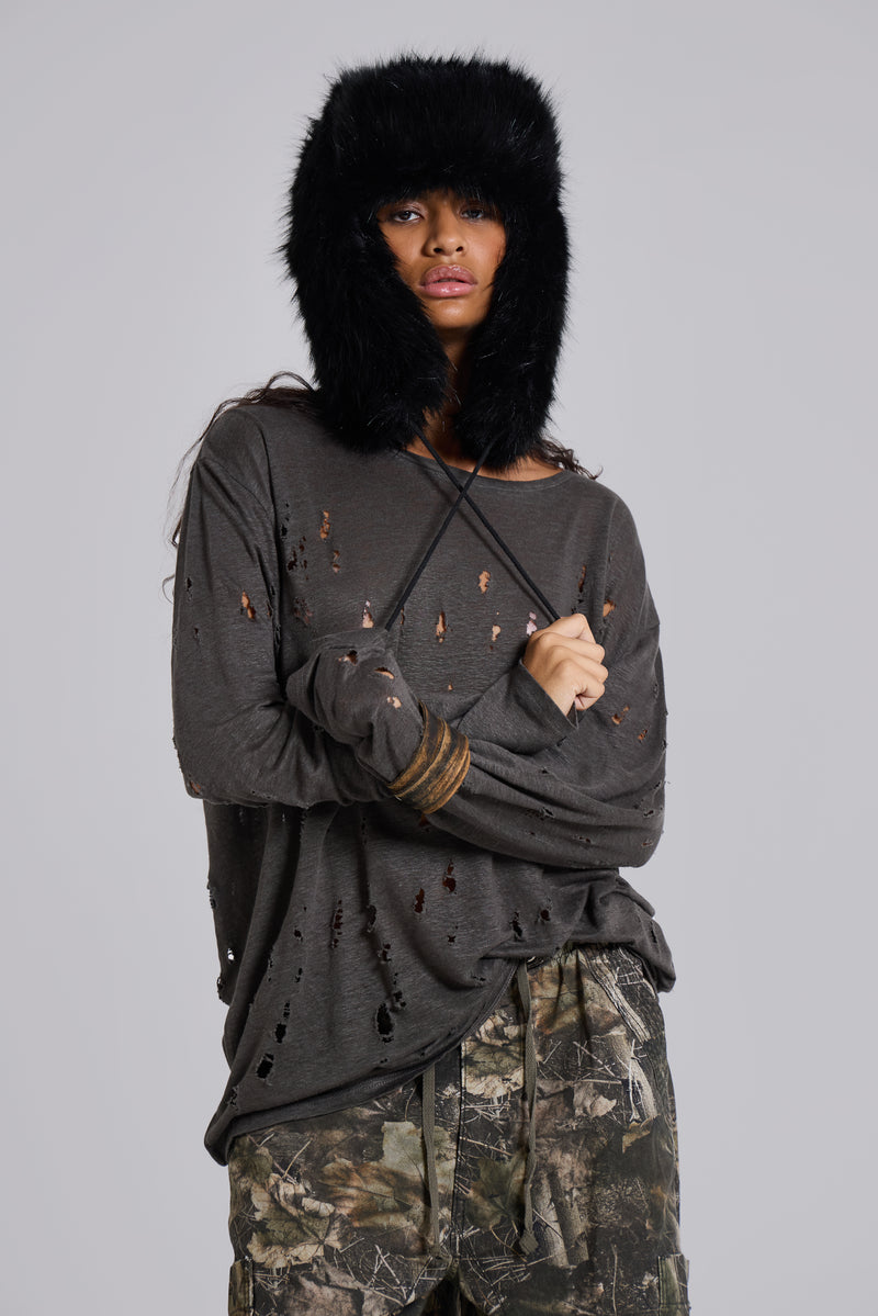 Rifle Distressed Knit Top