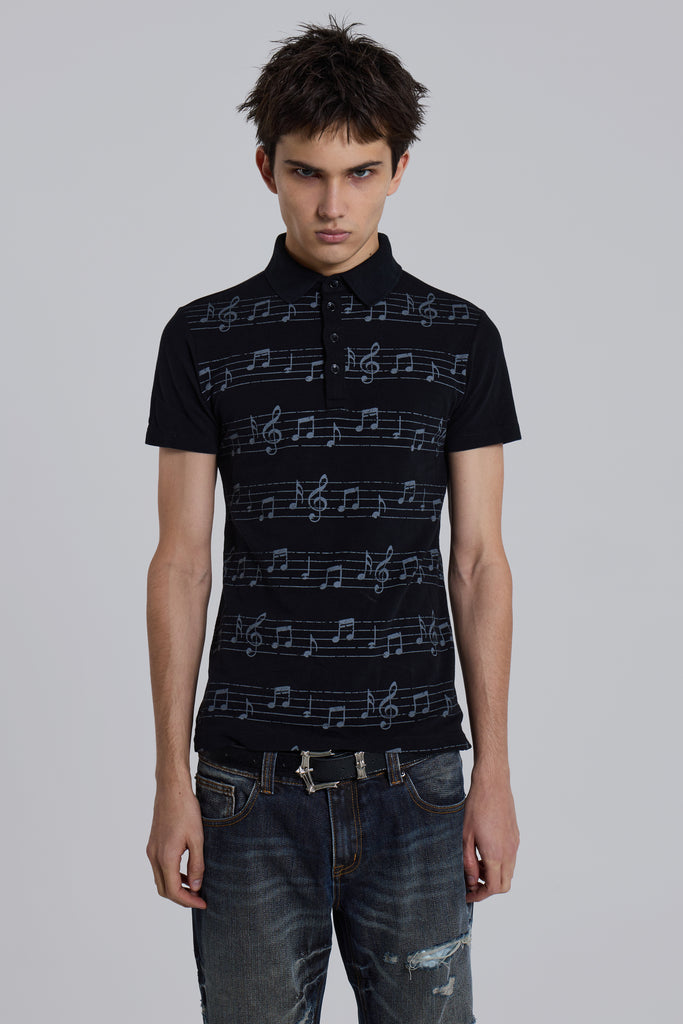 Black Riff Polo Shirt