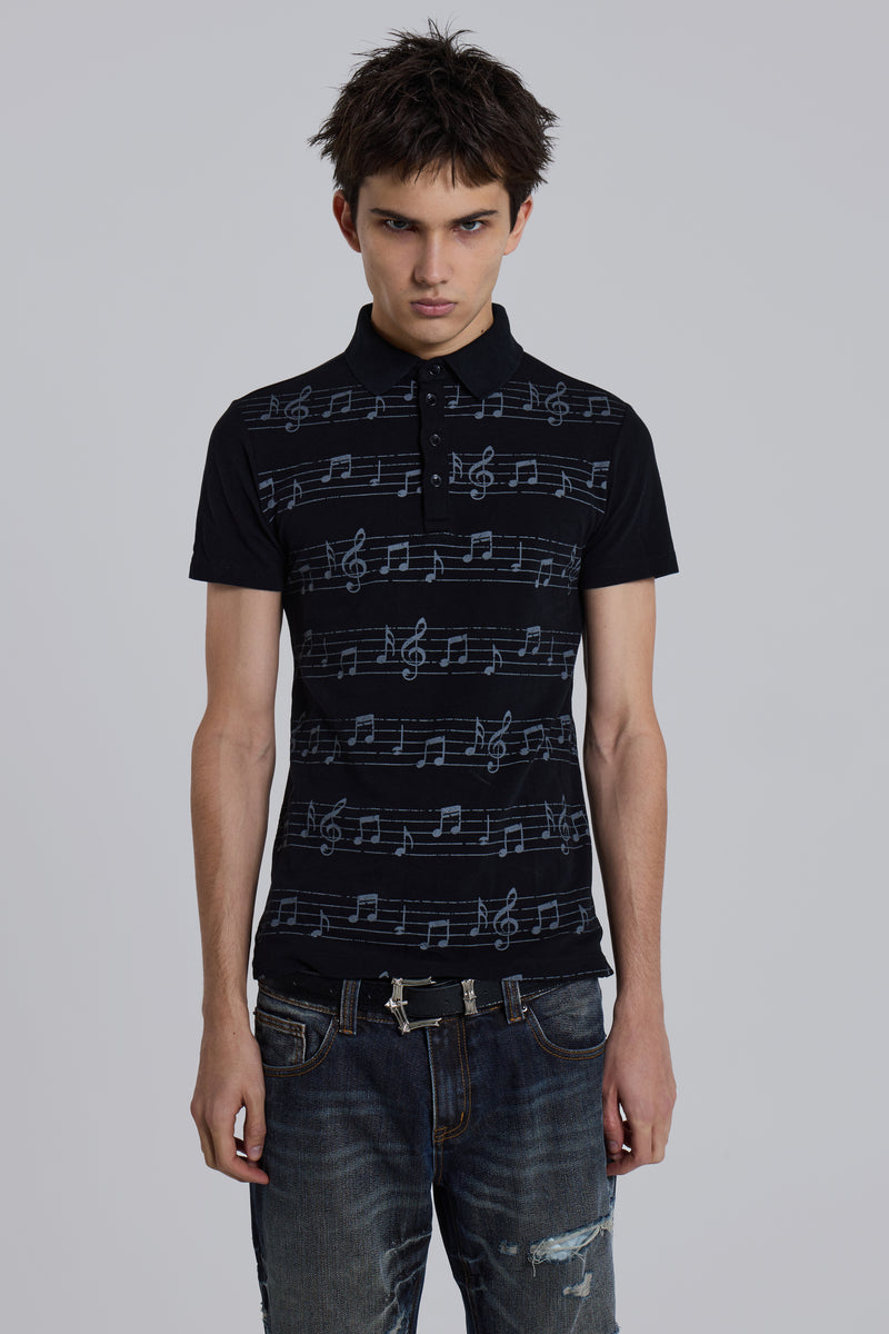 Black Riff Polo Shirt
