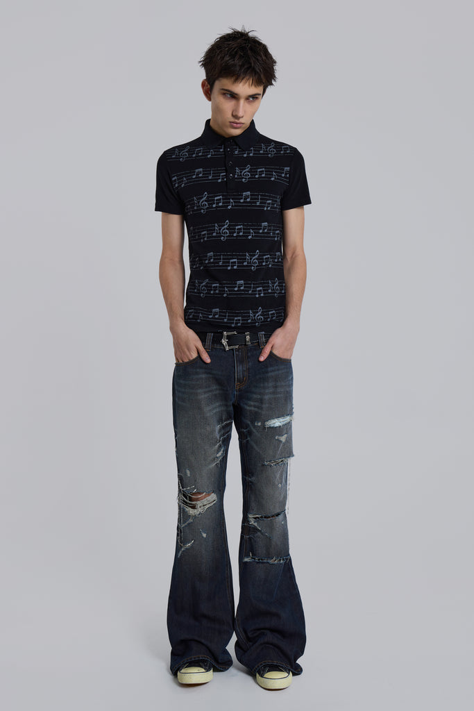 Black Riff Polo Shirt