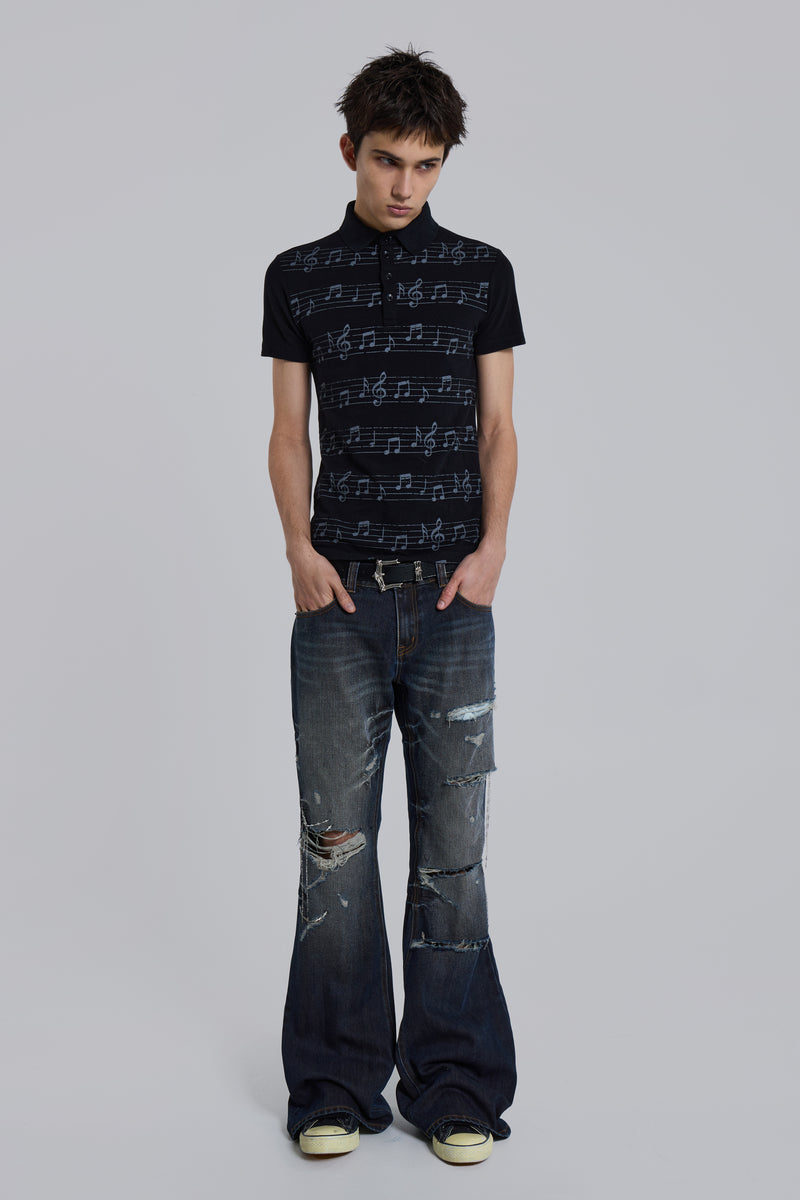 Black Riff Polo Shirt