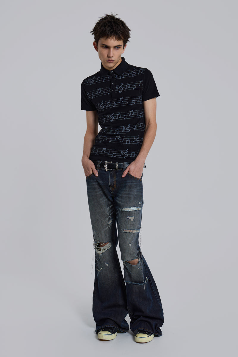 Black Riff Polo Shirt