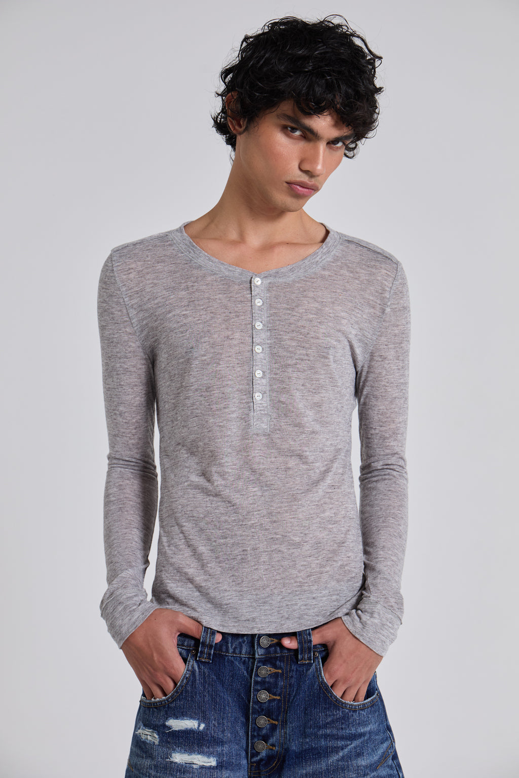 Grey Haze Long Sleeve Top | Jaded London | Clothing