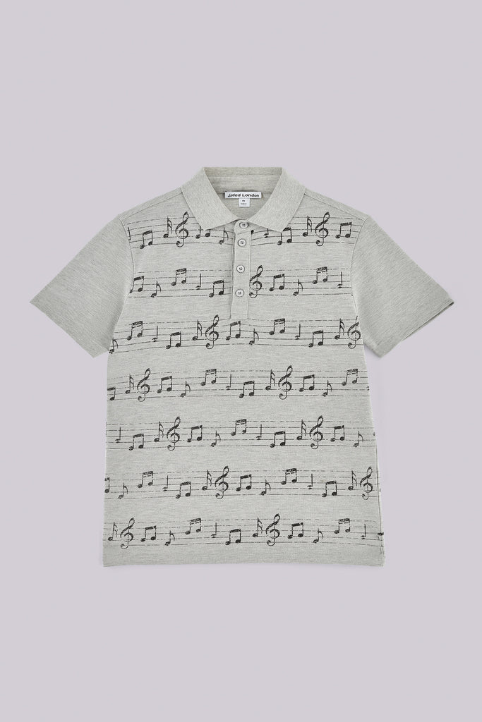 Grey Marl Riff Polo Shirt