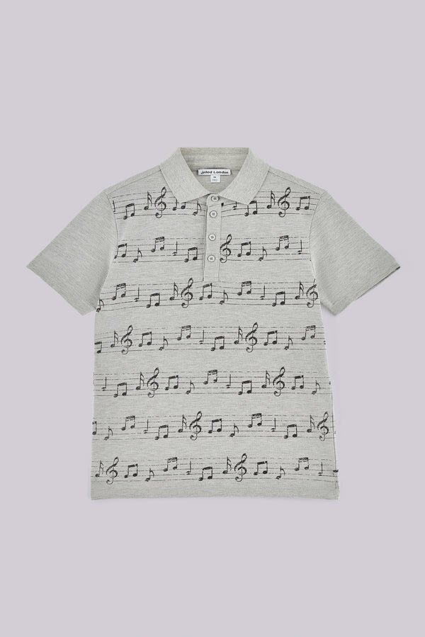 Grey Marl Riff Polo Shirt