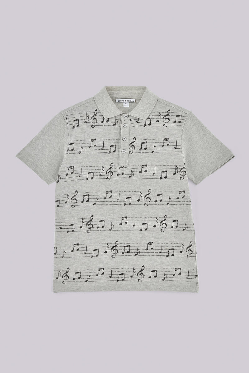 Grey Marl Riff Polo Shirt