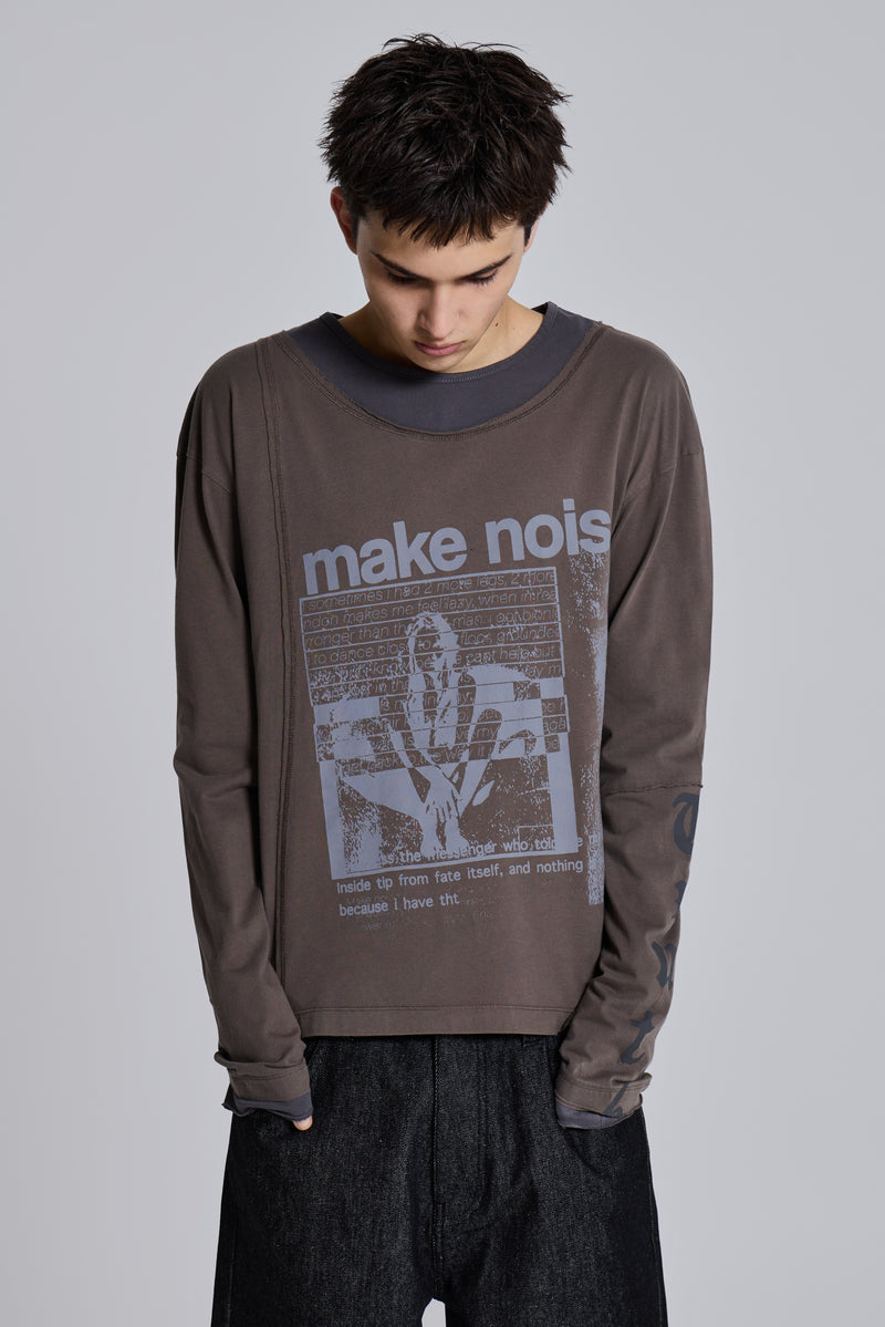 Noise Double Layer Long Sleeve Top | Jaded London | Clothing