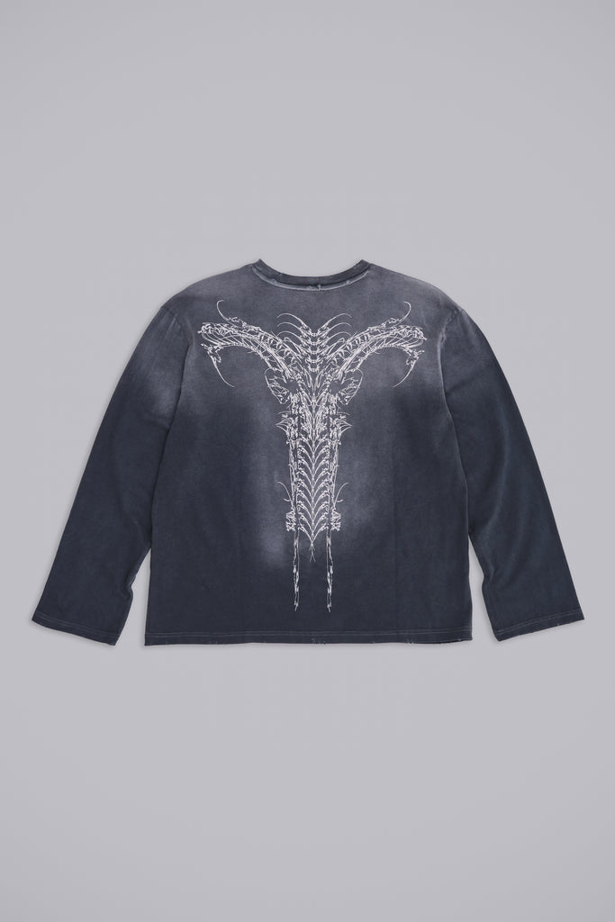 Opaque Navy LS Top