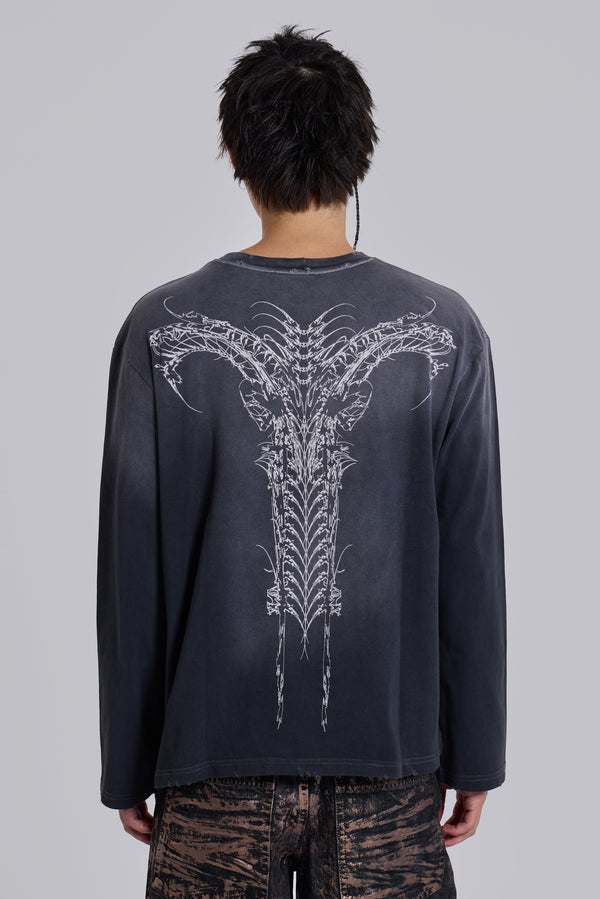 Opaque Navy LS Top