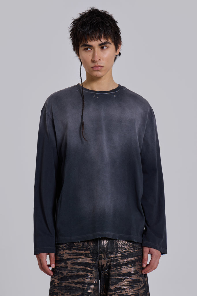 Opaque Navy LS Top