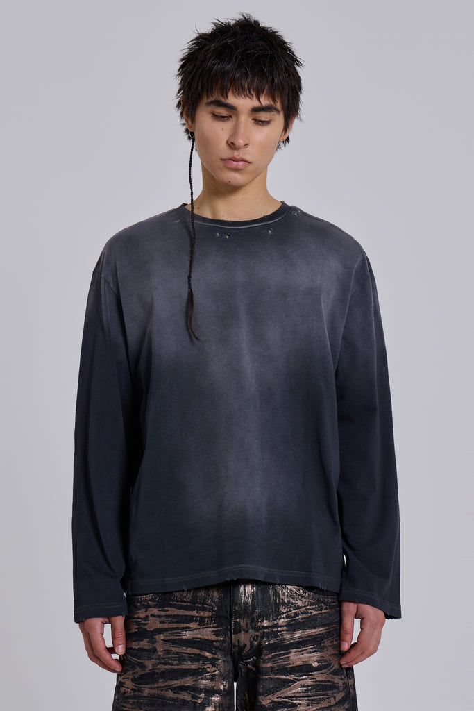 Opaque Navy LS Top