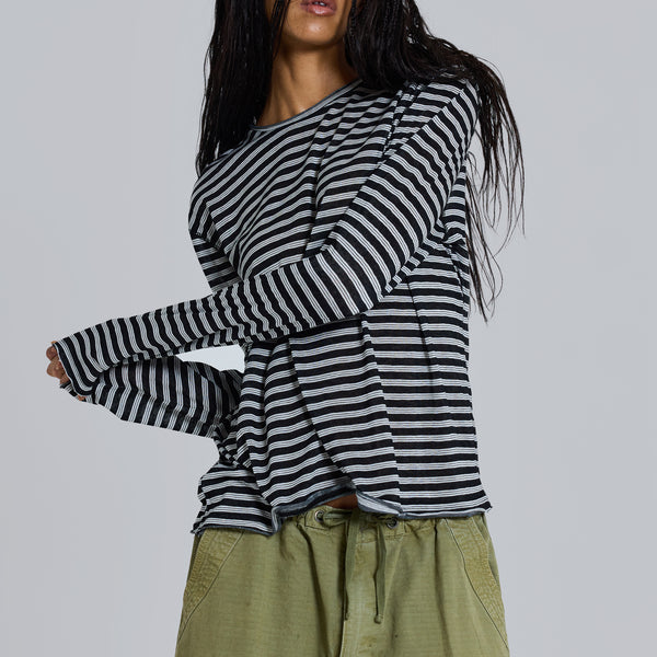 Stripe Longsleeve Top | Jaded London | Clothing
