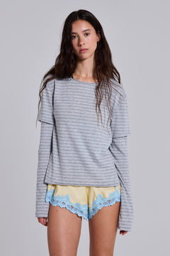 Line Double Layer Long Sleeve Top – view 1